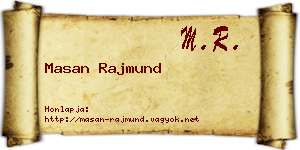 Masan Rajmund névjegykártya